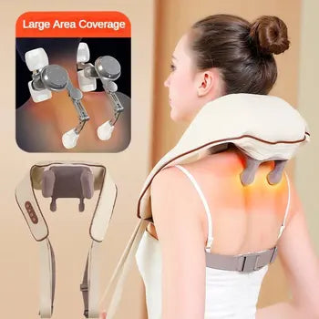 Electric Neck and Shoulder Massager with Heat for Pain Relief and Muscle Relaxation