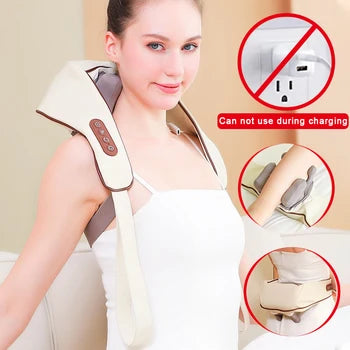 Electric Neck and Shoulder Massager with Heat for Pain Relief and Muscle Relaxation