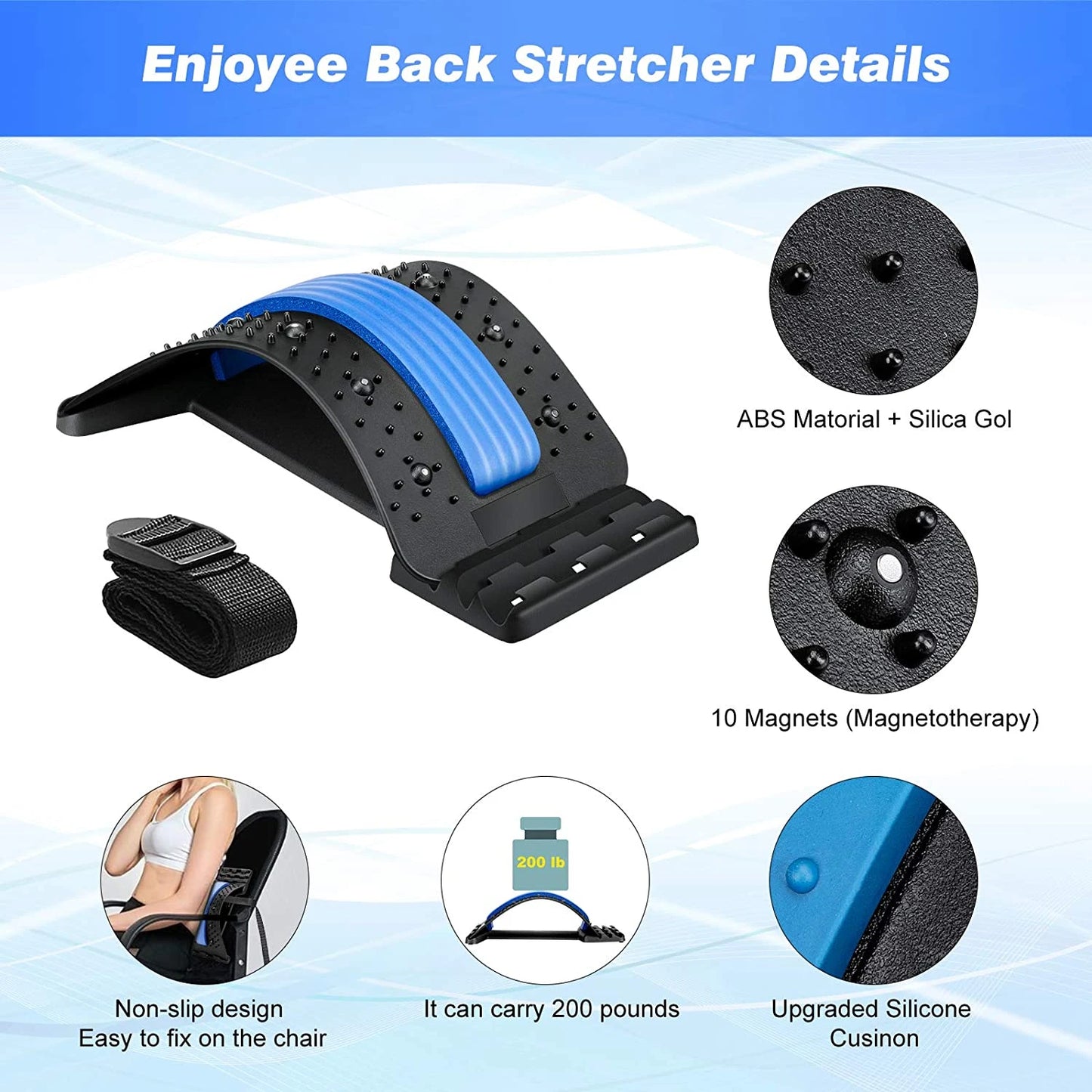 Easy Back Massager Stretcher Equipment