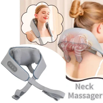 Electric Neck and Shoulder Massager with Heat for Pain Relief and Muscle Relaxation