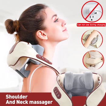 Electric Neck and Shoulder Massager with Heat for Pain Relief and Muscle Relaxation