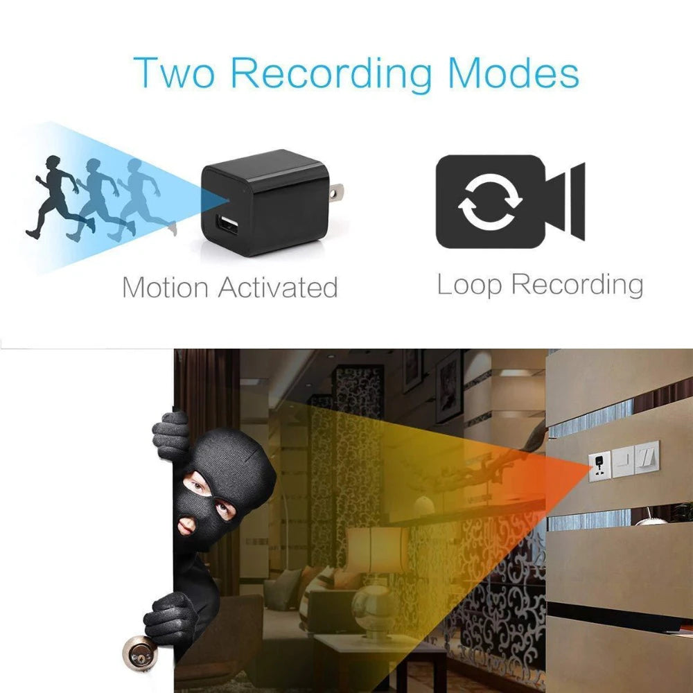 2 in 1 Hidden Camera Mini & Wireless Charger