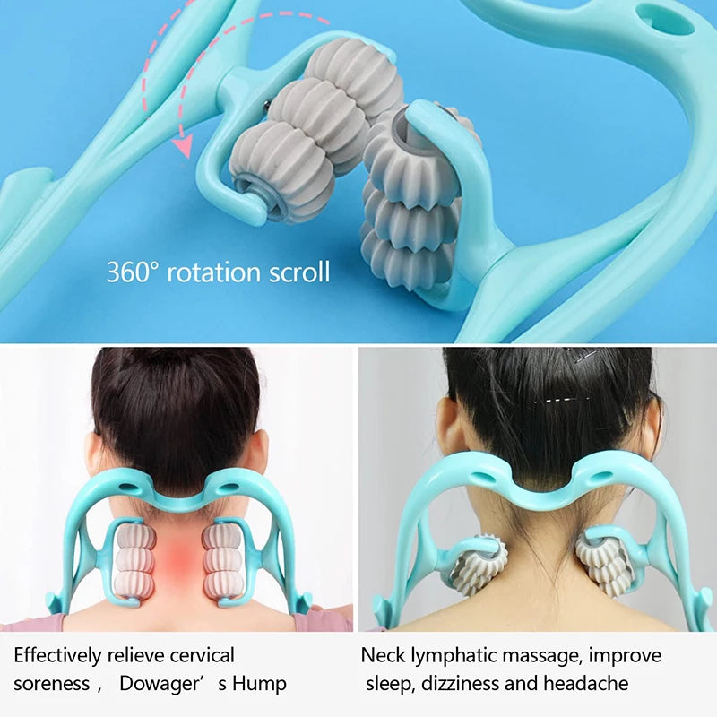 Neck Massager Handheld Shoulder Aids With Ball Deep Muscle