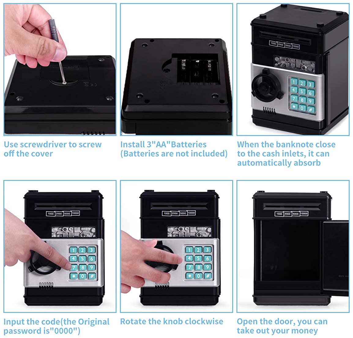 Mini Bank Electronic Piggy - Stay Safety Money For Everyone