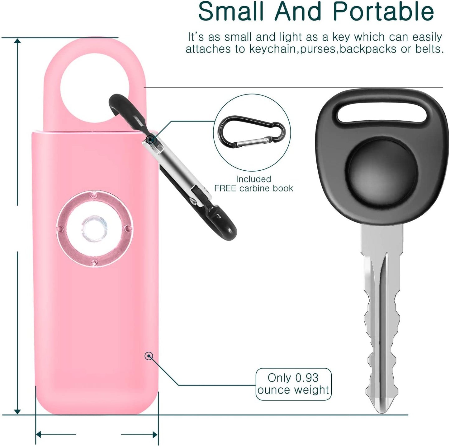 Self Defense Siren Safety Alarm For Women Keychain