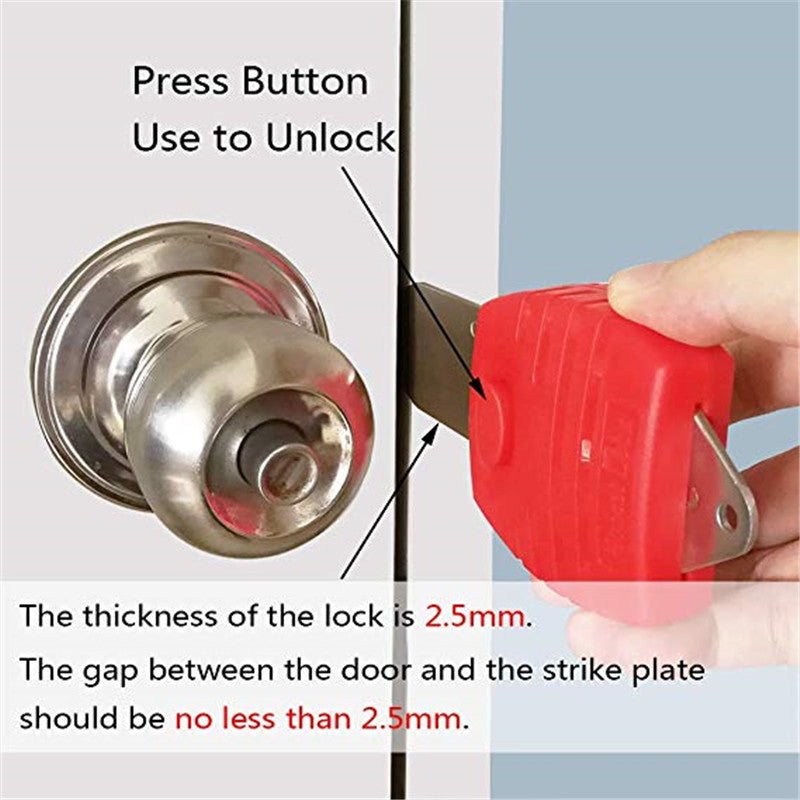Portable Door Lock - Travel Door Lock Hotel Motel Door Lock Apartment Security