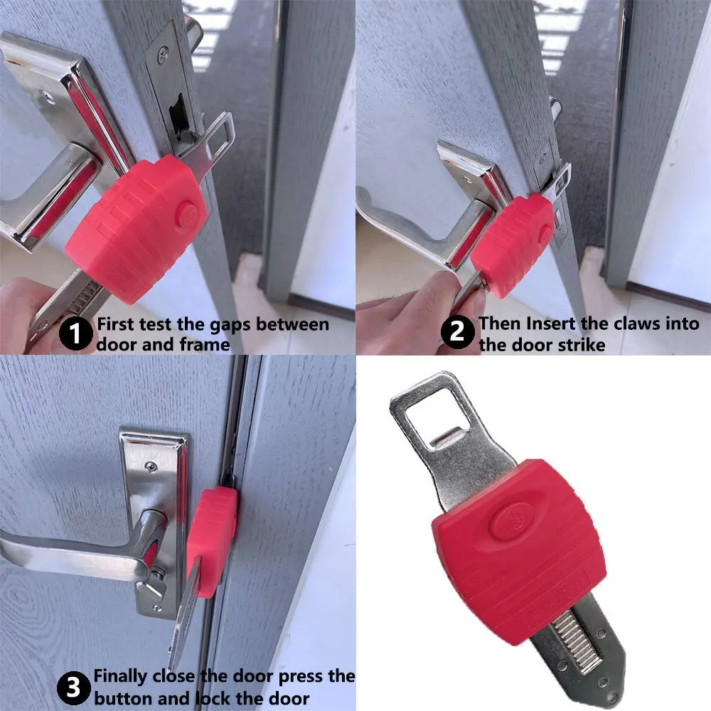 Portable Door Lock - Travel Door Lock Hotel Motel Door Lock Apartment Security
