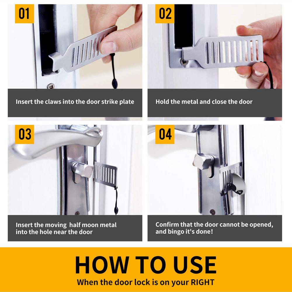 Door Lock Security For Travel - Blocker Anti-theft Lock
