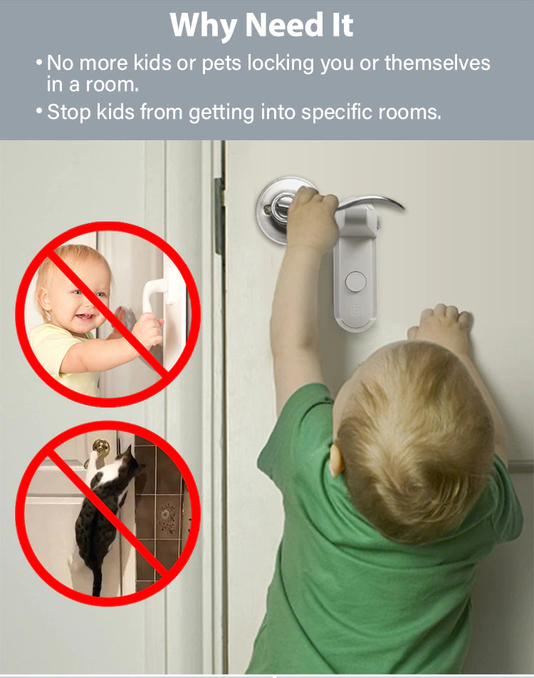 Door Lever Lock - Baby Proofing Door Handle Lock