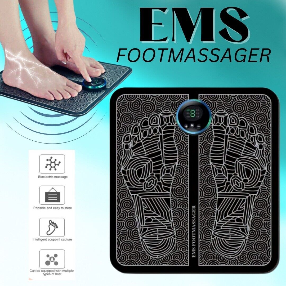 EMS Electric Foot Massager Leg Muscle Pain Relax Machine Foot Therapy Massage