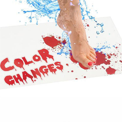 Bloody Bath Mat Color Changing In Bathroom