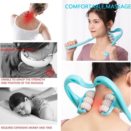Neck Massager Handheld Shoulder Aids With Ball Deep Muscle